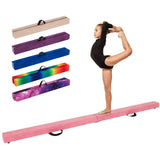 Barra de equilibrio de gimnasia plegable de 2.74 m con base antideslizante y marco de madera de pino