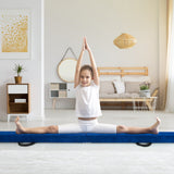 Barra de equilibrio de gimnasia plegable de 2.74 m con base antideslizante y marco de madera de pino