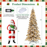 Árbol de Navidad Artificial Preiluminado de 9 pies Árbol de Navidad Articulado con Conectores Rápidos de Corriente