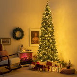 Árbol de Navidad artificial preiluminado de 2,74 m con 1298 puntas de ramas nevadas