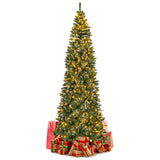 Árbol de Navidad artificial preiluminado de 2,74 m con 1298 puntas de ramas nevadas