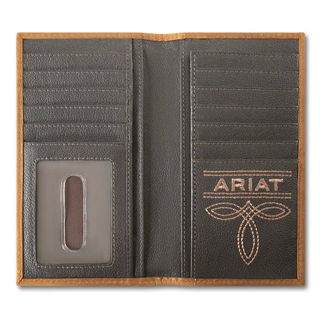 Cartera Ariat de piel grabada en relieve - Cartera vaquera para hombre