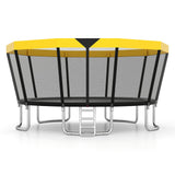 ASTM Compliant Recreational Trampoline with Non-Slip Ladder-Yellow