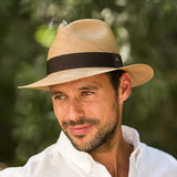 California Hats Hector - Sombrero Fedora de Paja Panamá