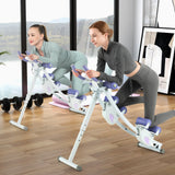 Máquina de abdominales con monitor LCD y 4 alturas ajustables - Morado