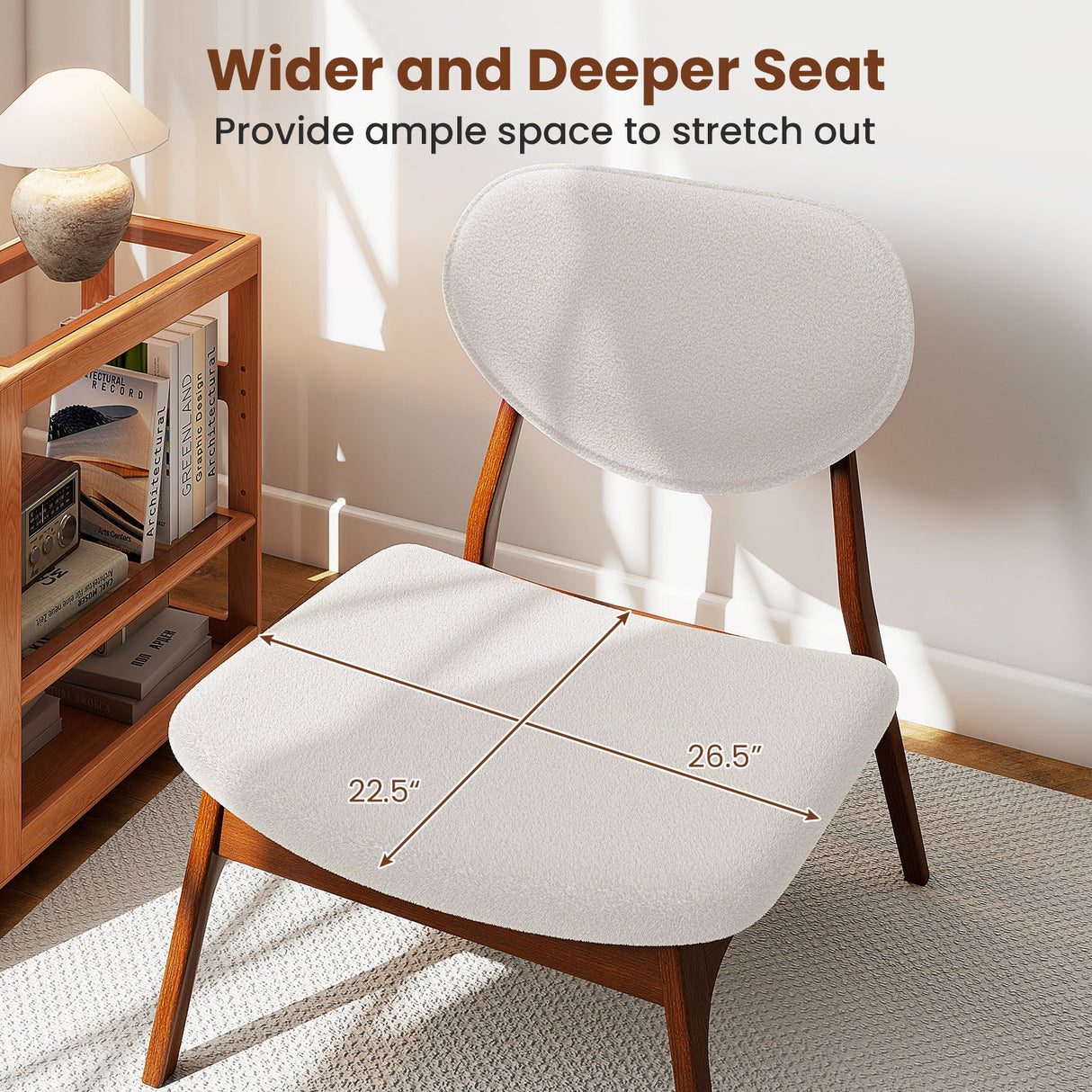 Juego de 2 sillas decorativas con mesa auxiliar y estructura de madera maciza