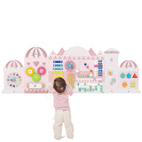 Paneles de tablero de actividades sensoriales de madera para niños pequeños - Rosa