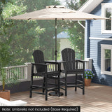 2-Seat Adirondack Chair All-Weather Adirondack Chair with Double Connecting Tray