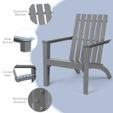 Sillón de jardín Adirondack de madera de acacia resistente para exteriores