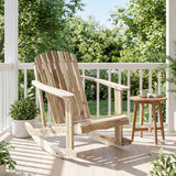 Mecedora Adirondack con asiento de listones y respaldo alto en forma de abanico - Natural