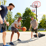 Sistema de aro de baloncesto ajustable con soporte y ruedas
