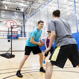 Sistema de aro de baloncesto ajustable con soporte y ruedas