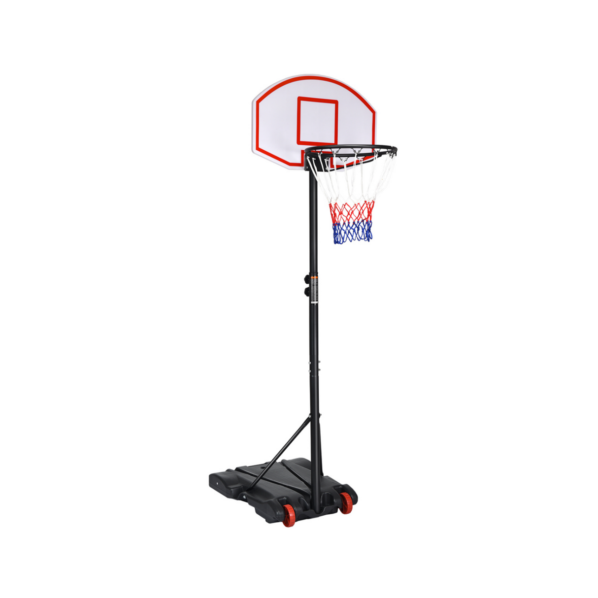 Sistema de aro de baloncesto ajustable con soporte y ruedas