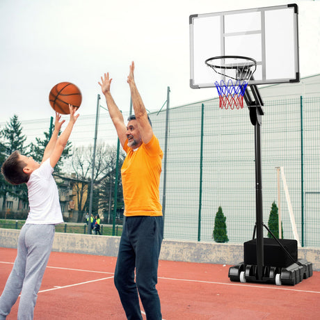 Canasta de baloncesto ajustable de 4.9-10 pies con tablero inastillable