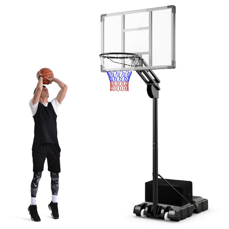 Canasta de baloncesto ajustable de 4.9-10 pies con tablero inastillable