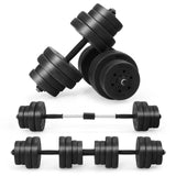Mancuernas ajustables de 66 libras, pesas libres con conectores para entrenamientos de fitness en casa