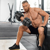 Mancuernas ajustables de 66 libras, pesas libres con conectores para entrenamientos de fitness en casa