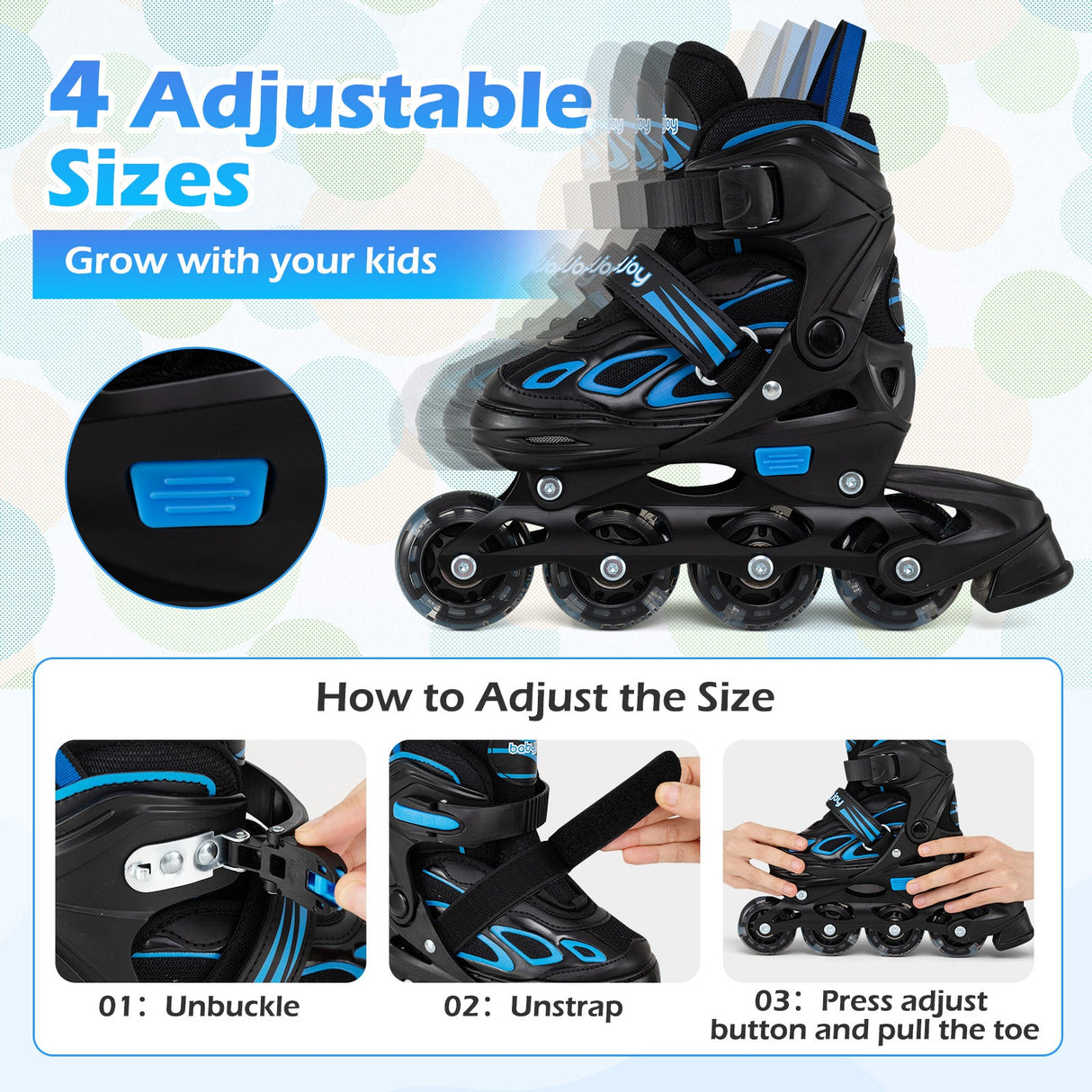 Patinetas Inclinadas Ajustables para Niños y Niñas de 5 a 14 Años