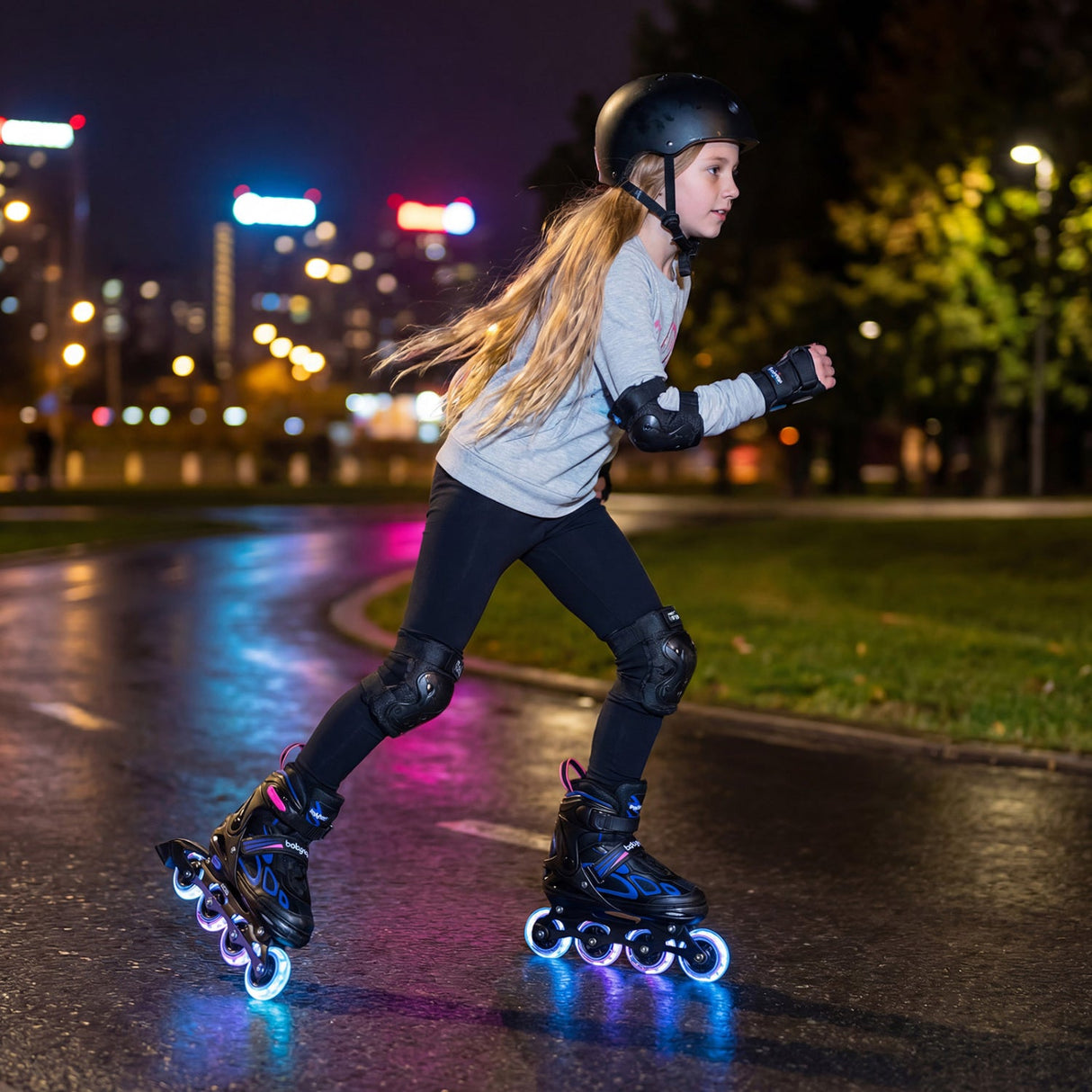 Patines en línea ajustables para niños - 4 tallas - Patín de cuchilla ajustable
