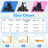 Patines en línea ajustables para niños - 4 tallas - Patín de cuchilla ajustable
