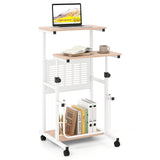 Height Adjustable Mobile Computer Stand