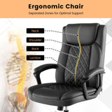 High Back Ergonomic Executive Chair with Thick Headrest Cushion-Black