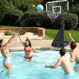 Sistema de aro de baloncesto portátil con altura ajustable de 4.9 a 10 pies