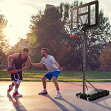 Soporte de canasta de baloncesto portátil ajustable con tablero inastillable y ruedas