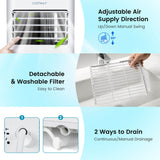 Aire acondicionado portátil de 8000 BTU con temporizador