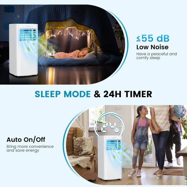 Aire acondicionado portátil de 8000 BTU con temporizador