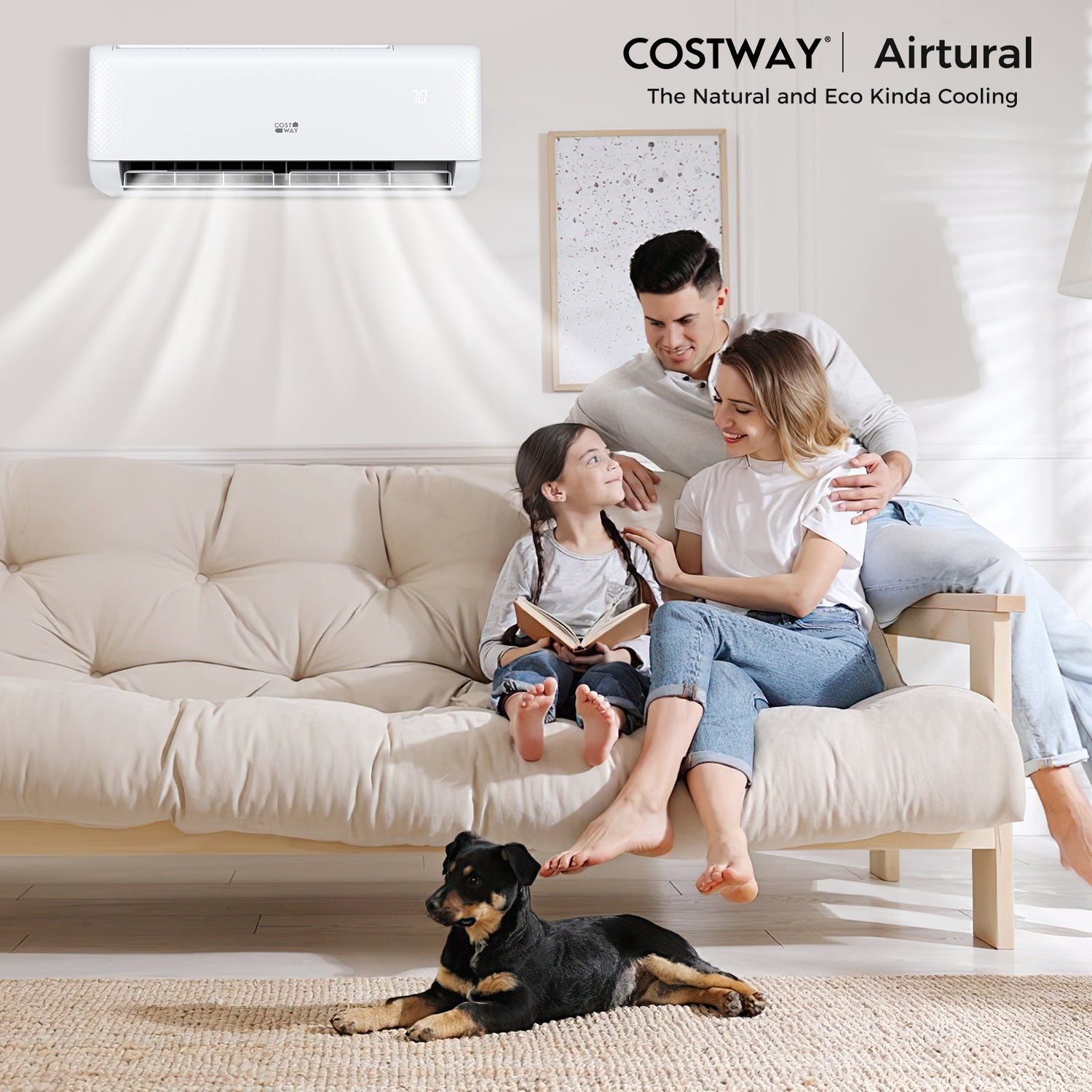 Airtural Serie 24000 BTU 21 SEER2 Aire Acondicionado Calefactor Mini Split sin Ductos con Certificación Energy Star y WiFi