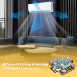 Airtural Serie 24000 BTU 21 SEER2 Aire Acondicionado Calefactor Mini Split sin Ductos con Certificación Energy Star y WiFi