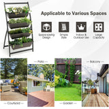 4-Tier Vertical Raised Garden Bed with 4 Containers and Drainage Holes