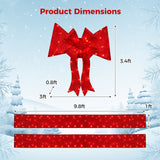 Arco de puerta de oropel navideño iluminado con lazo desmontable para el tejado, la puerta o la chimenea