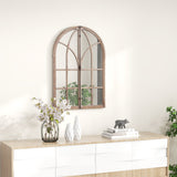Espejo de pared con cristal de arco para sala de estar y entrada - Natural