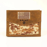 Cartera plegable de hombre Ariat Camo Flag