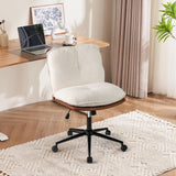Silla de oficina sin brazos con respaldo reclinable