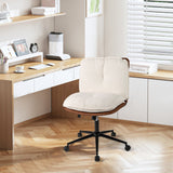 Silla de oficina sin brazos con respaldo reclinable