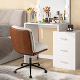 Silla de oficina sin brazos con respaldo reclinable