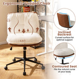Silla de oficina sin brazos con respaldo reclinable