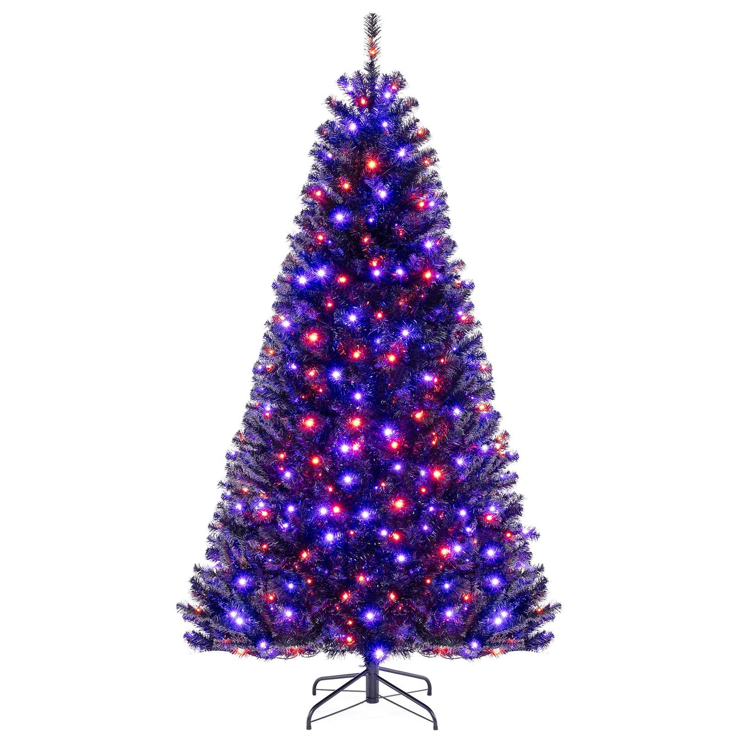 Árbol de Navidad Artificial de 6/7/8 Pies con 6 Modos de Iluminación y Sonidos Escalofriantes