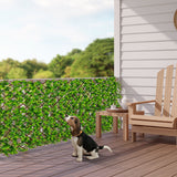 Pantalla de privacidad expandible con seto artificial con protección solar para balcón o patio