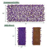 Panel Decorativo de Valla de Eucalipto Morado Sintético con Marco de Sauce Natural para Balcón Patio