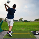 Alfombra de césped artificial para práctica de golf en interiores y exteriores Incluye 2 tees de goma y 2 varillas de alineación