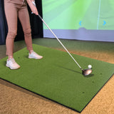 Alfombra de césped artificial para práctica de golf en interiores y exteriores Incluye 2 tees de goma y 2 varillas de alineación