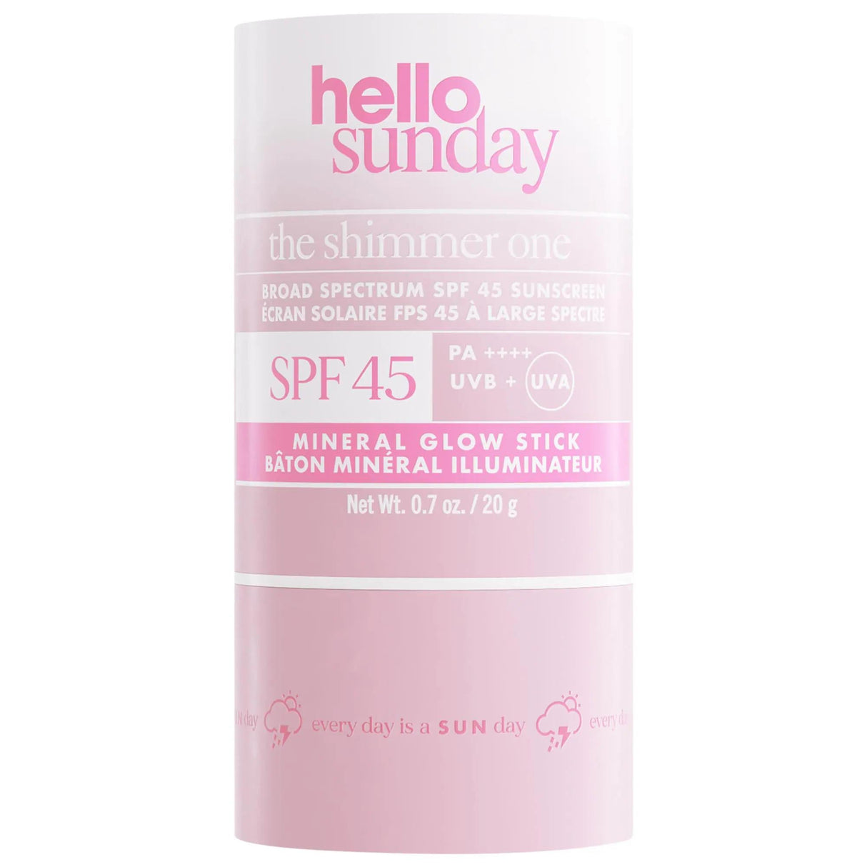 The Shimmer One Mineral Sunscreen Stick SPF 45 - Hyaluronic Acid, Cruelty-Free & Recyclable Packaging