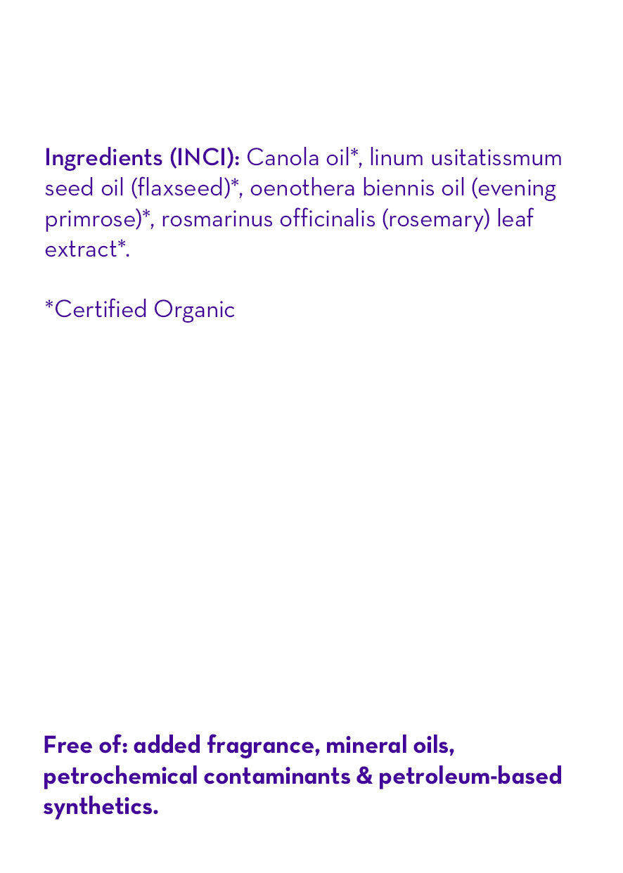 Aceite corporal orgánico certificado Super Sensitive™ (sin fragancia)