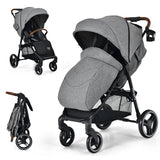5-Point Harness Lightweight Infant Stroller with Foot Cover and Adjustable Backrest