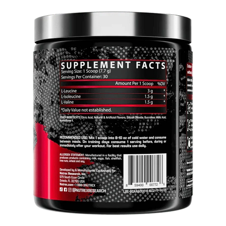 Nutrex BCAA 6000 Recuperación, 30 Dosis
