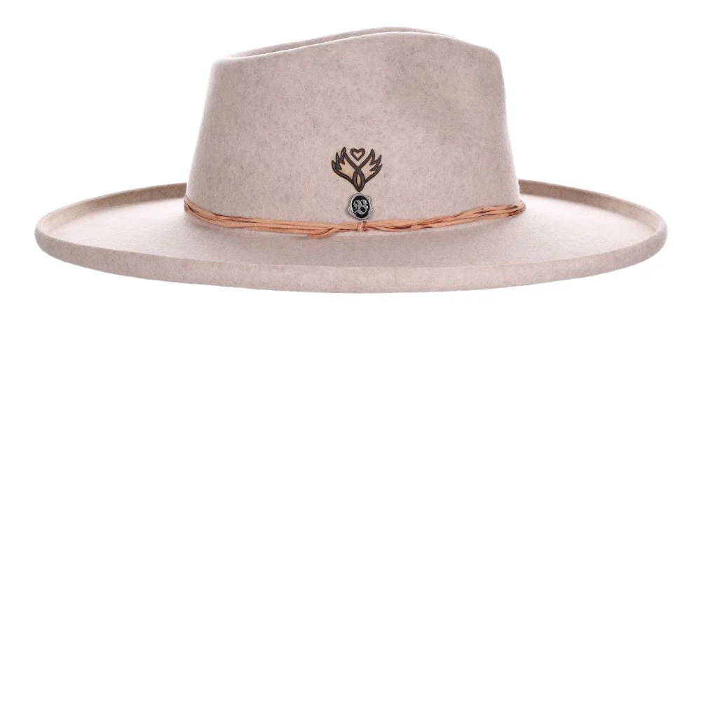 Biltmore The Bones - Sombrero fedora de fieltro de lana de ala ancha